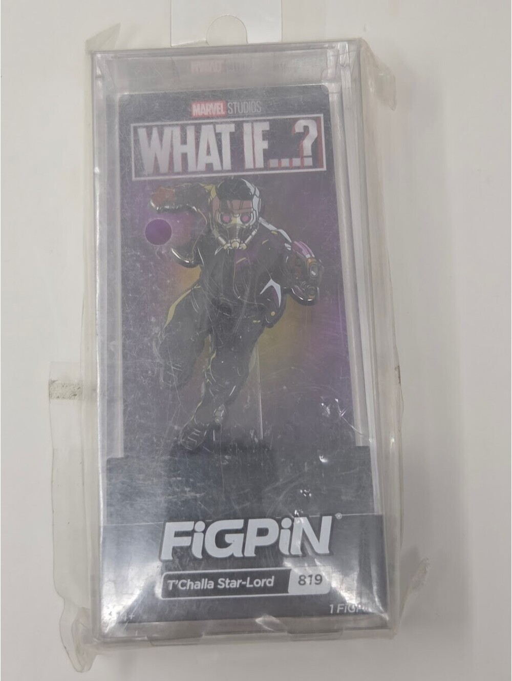 Marvel What If TChalla Star Lord FiGPiN 819 Sealed Enamel Pin Display